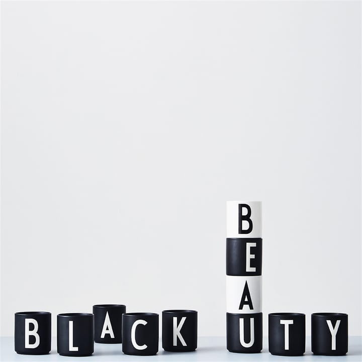 Design Letters cup black, U Design Letters