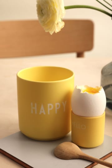 Design Letters egg cup 2-pack - Hello-yellow - Design Letters