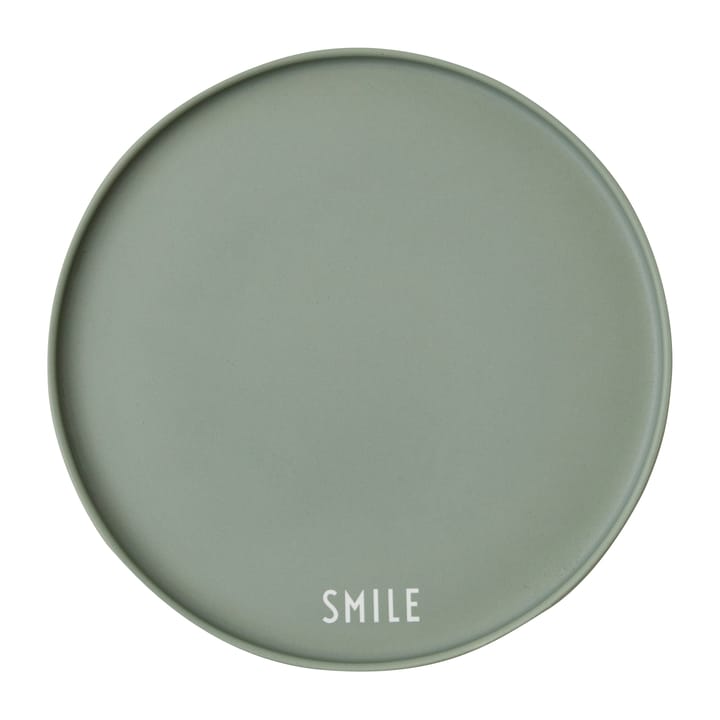 Design Letters favourit plate Ø22 cm, Smile-green Design Letters