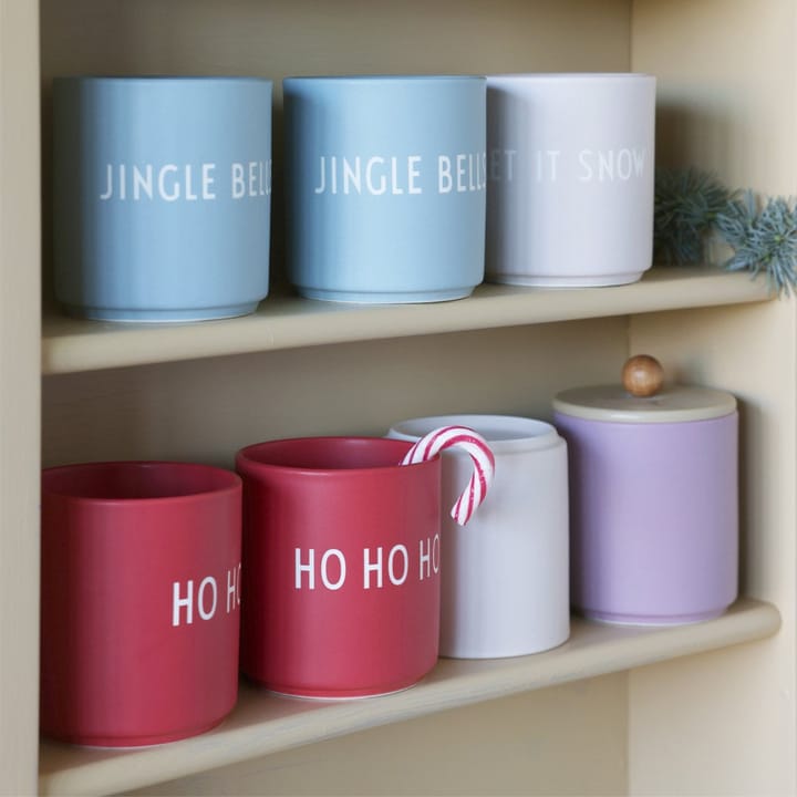 Design Letters favourite cup 25 cl, Jingle bells-light blue Design Letters