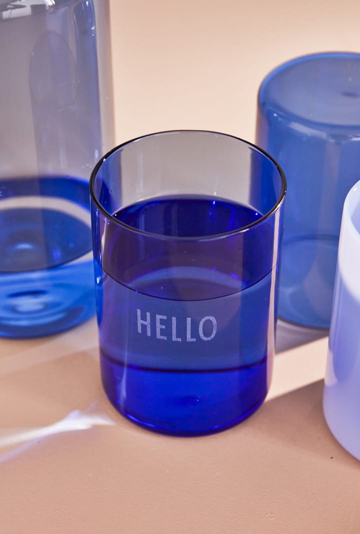 Design Letters favourite glass 35 cl, Blue Design Letters