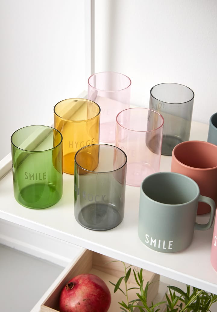 Design Letters favourite glass 35 cl, Hygge-mustard Design Letters