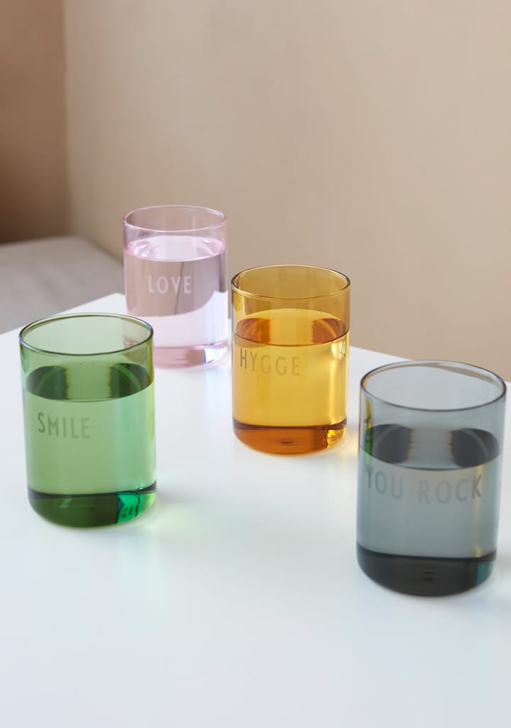 Design Letters favourite glass 35 cl, Hygge-mustard Design Letters