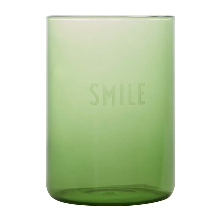 Design Letters favourite glass 35 cl - Smile-green - Design Letters