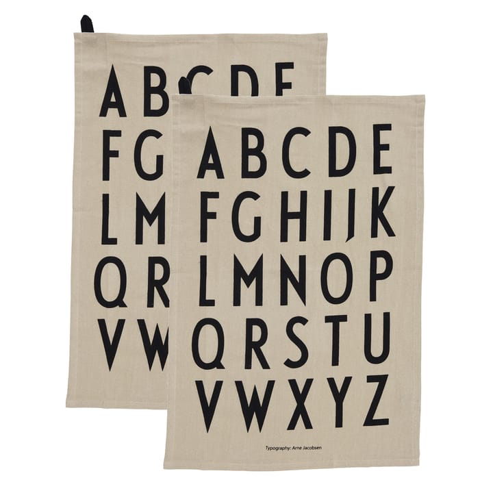 Design Letters kitchen towel 40x60 cm 2-pack, Beige Design Letters