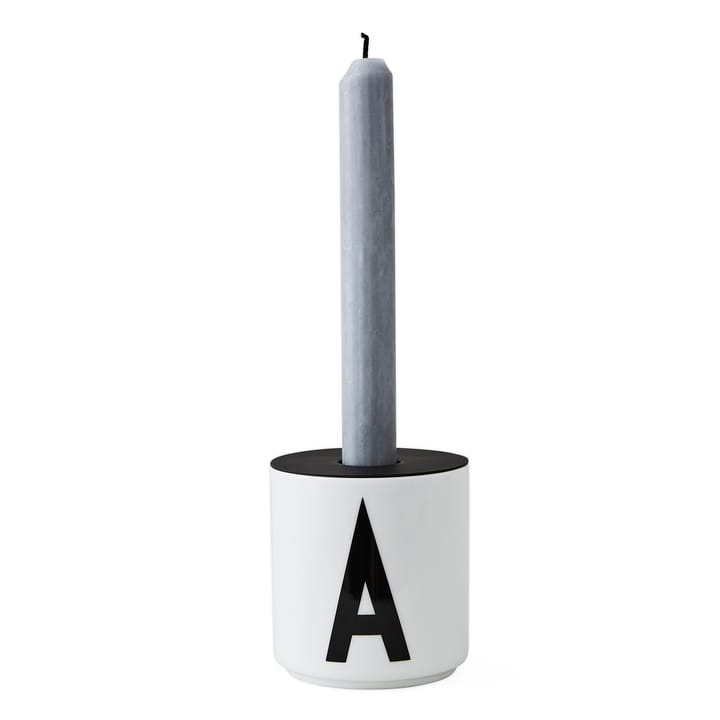 Design Letters lightholder to cup, Black Design Letters