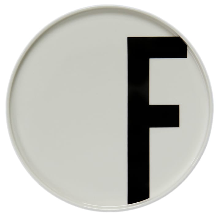 Design Letters plate, F Design Letters