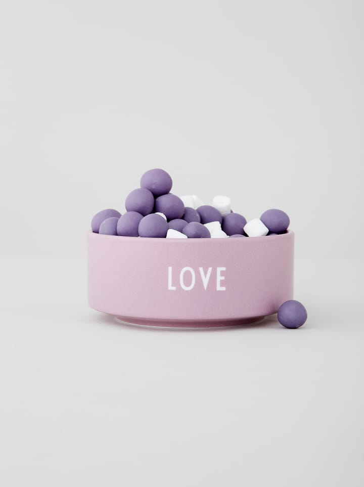 Design Letters snack bowl Ø12 cm, Love-lavender Design Letters