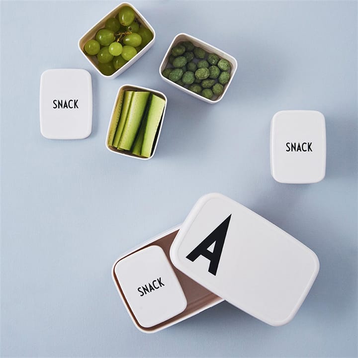 Design Letters snack box for lunch box, white Design Letters