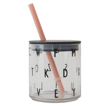 Design Letters straw with lid - Nude - Design Letters