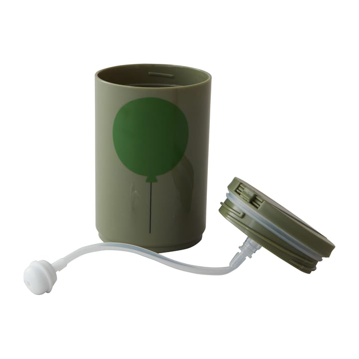 Design Letters thermos mug with straw 33 cl, Forest green Design Letters