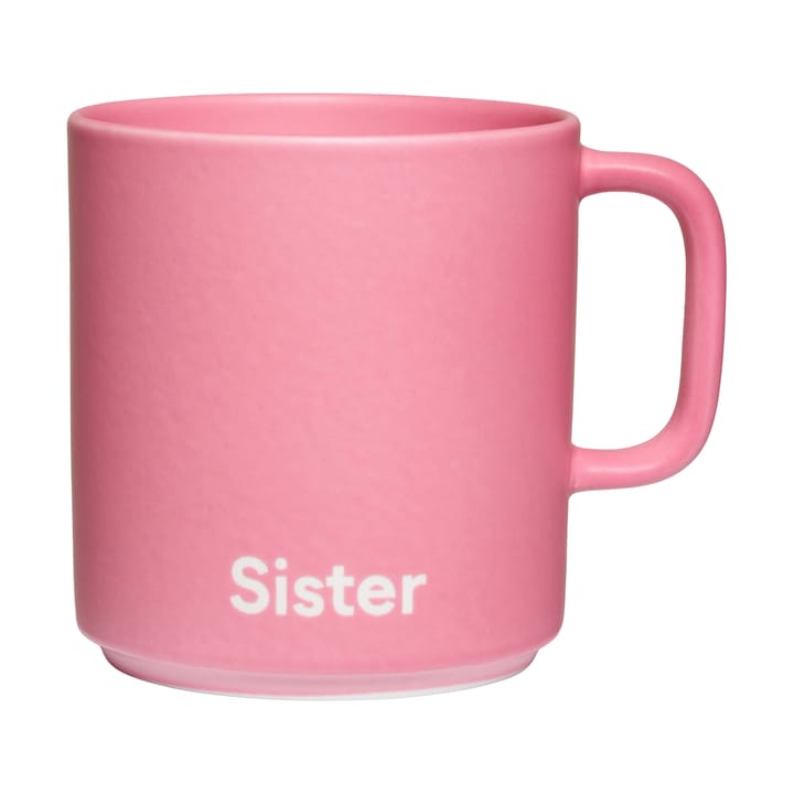 Design Letters VIP favourite cup with handle 25 cl - Sister-pink - Design Letters