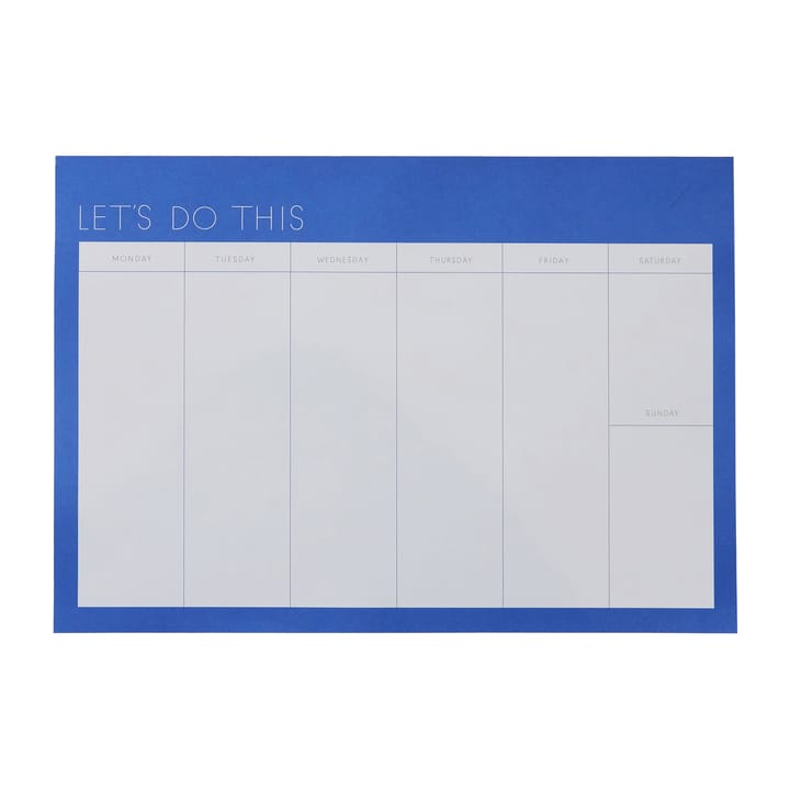 Design Letters weekly planner paper - Cobalt blue - Design Letters