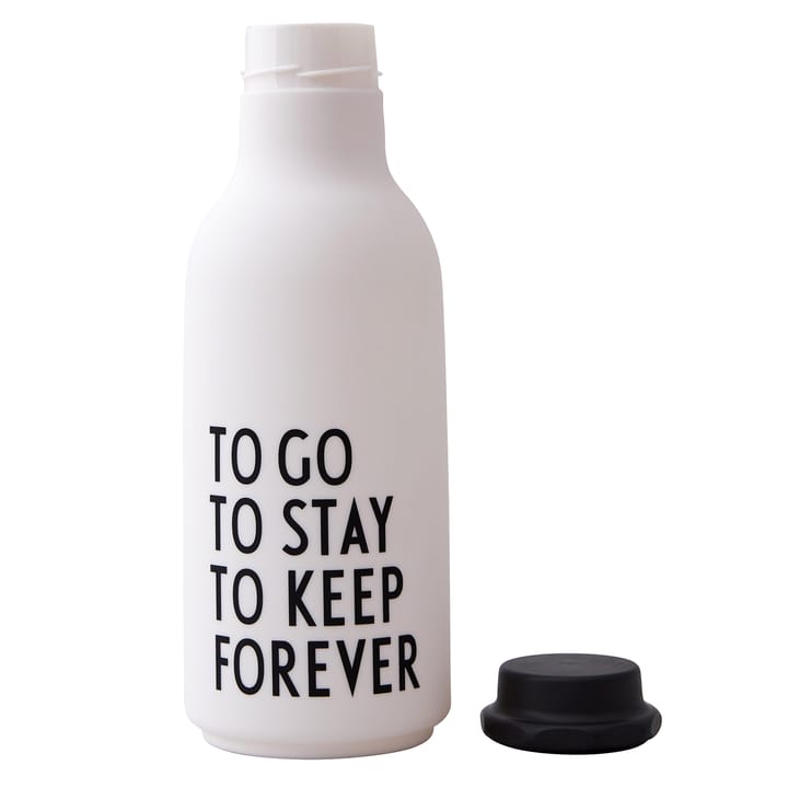 TO GO drinking bottle Special Edition, white Design Letters