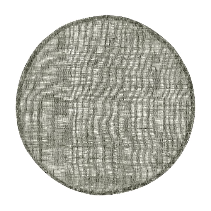 Dixie linen placemat round, dark grey Dixie