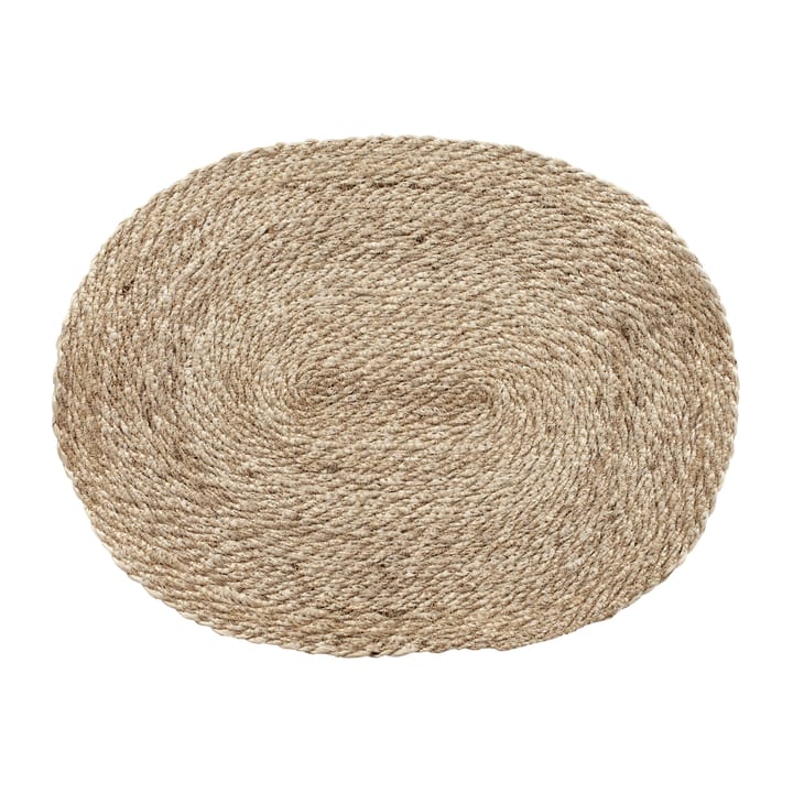 Elin placemat twist oval, Natural-grey Dixie