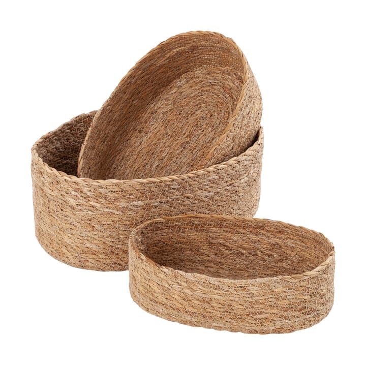 Emil bread basket oval 3-pack, Natural Dixie