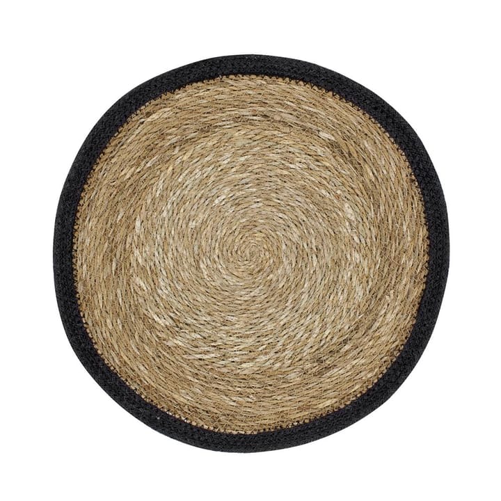 Emil round placemat, nature-black Dixie