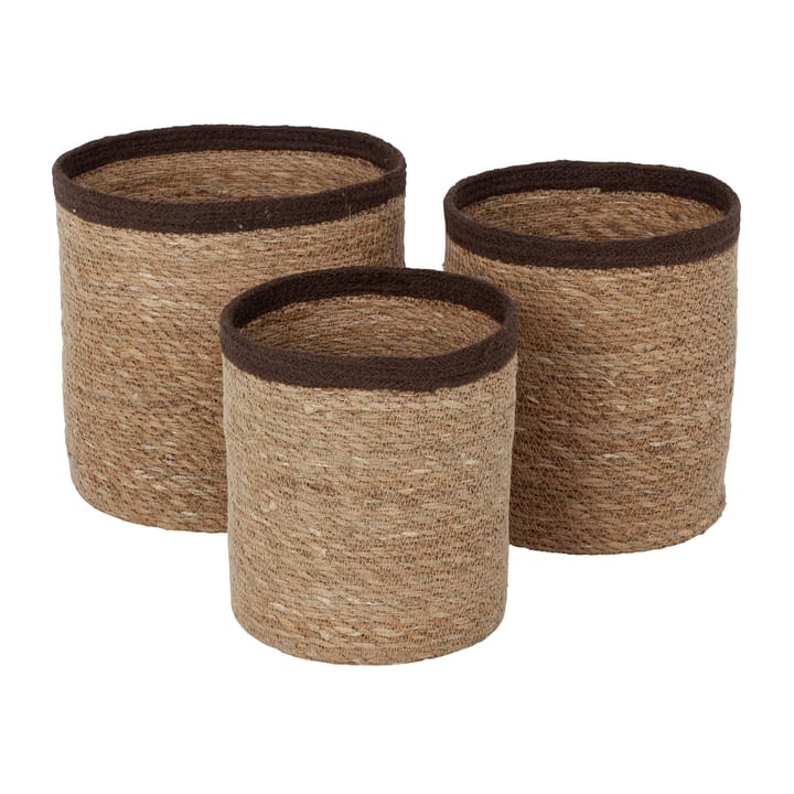 Emil storage basket 3-pack large - Natural-brown - Dixie