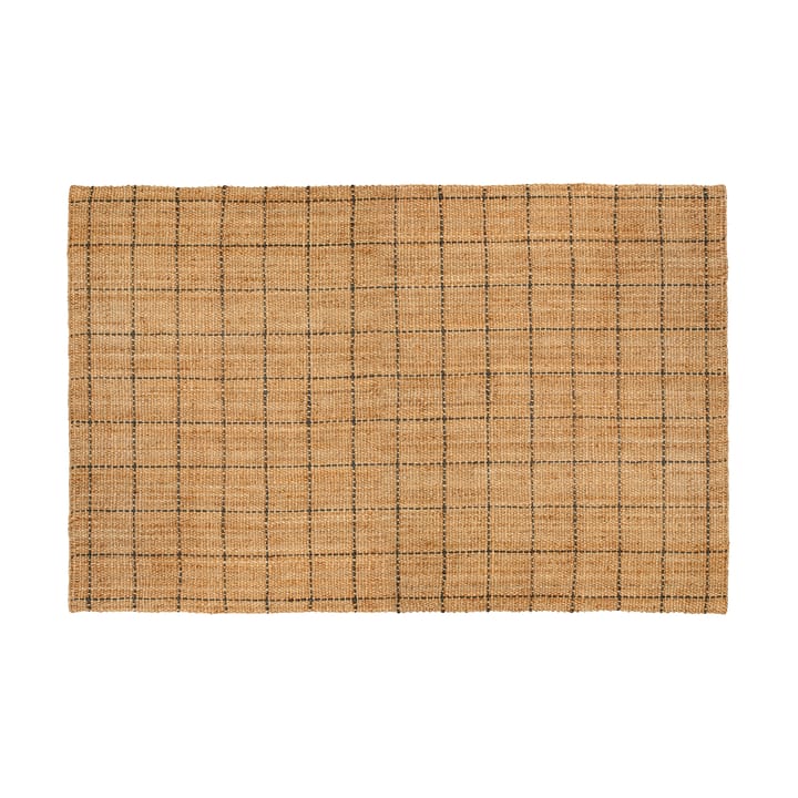 Freja jute rug checked 190x290 cm - Natural-dark Grey - Dixie