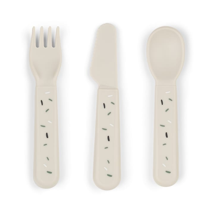 Confetti Foodie Cutlery Set 3 Pieces, Sand Done by deer