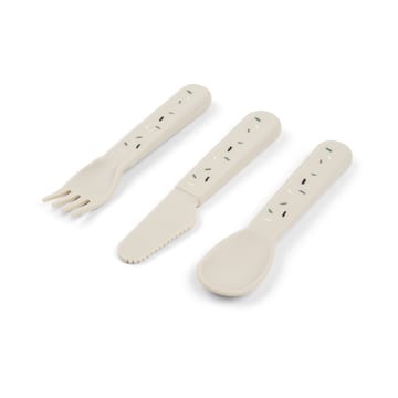 Confetti Foodie Cutlery Set 3 Pieces - Sand - Done by deer