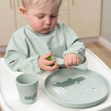 Croco foodie children's plate Ø20 cm - Green - Done by deer