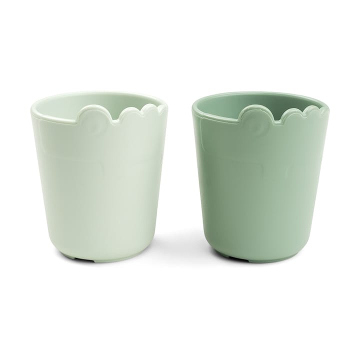 Croco kiddish mini mug 10 cl 2-pack, Green Done by deer