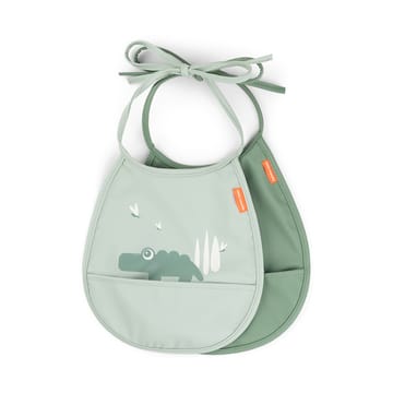 Croco Tiny Bib 2-pack - Green - Done by deer