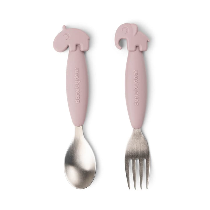 Deer Friends Easy-grip cutlery set 2 pieces, Powder Done by deer