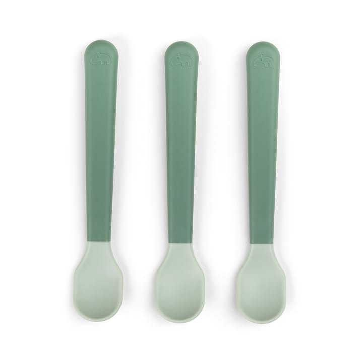 Easy-grip foodie spoon 3-pack - Green - Done by deer