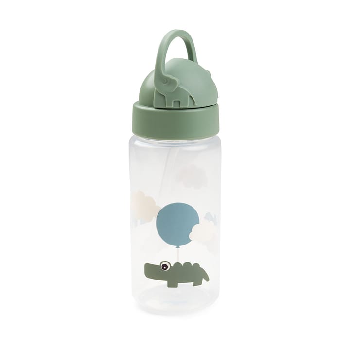 Happy Clouds bottle with straw - Green - Done by deer