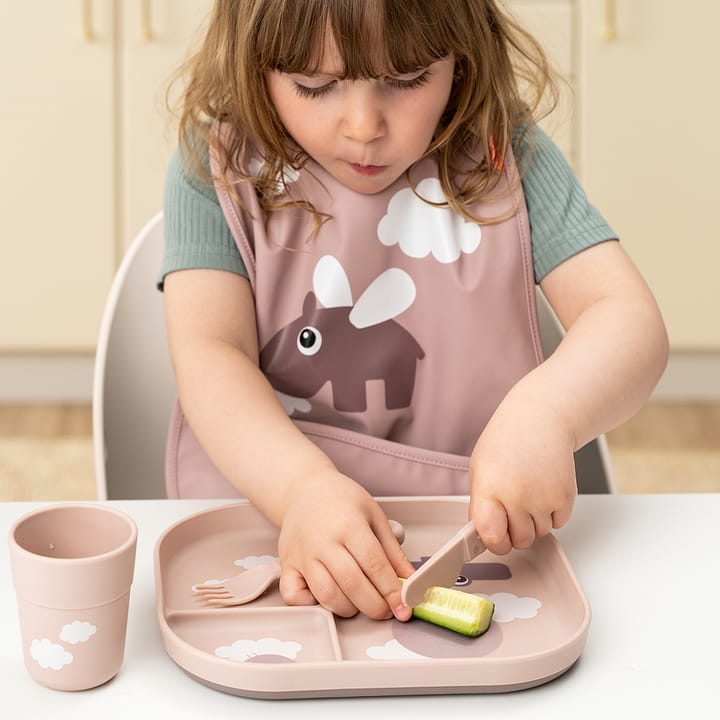 Happy Clouds foodie children's plate 18x22 cm, Powder Done by deer