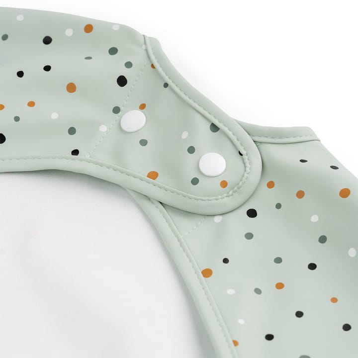 Happy Dots bib with sleeves, Green Done by deer