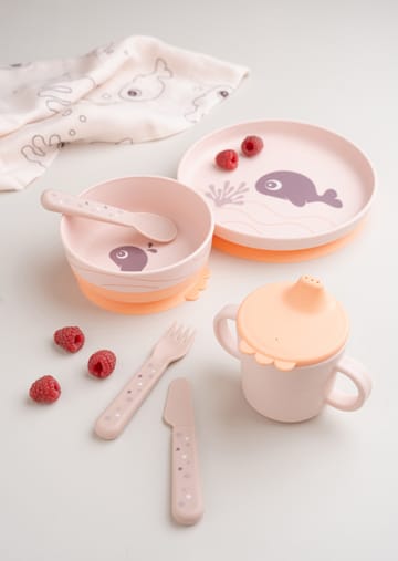 Happy Dots foodie cutlery set 3 pieces - Powder - Done by deer