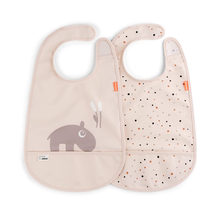 Ozzo bibs with Velcro 2-pack - Powder - Done by deer