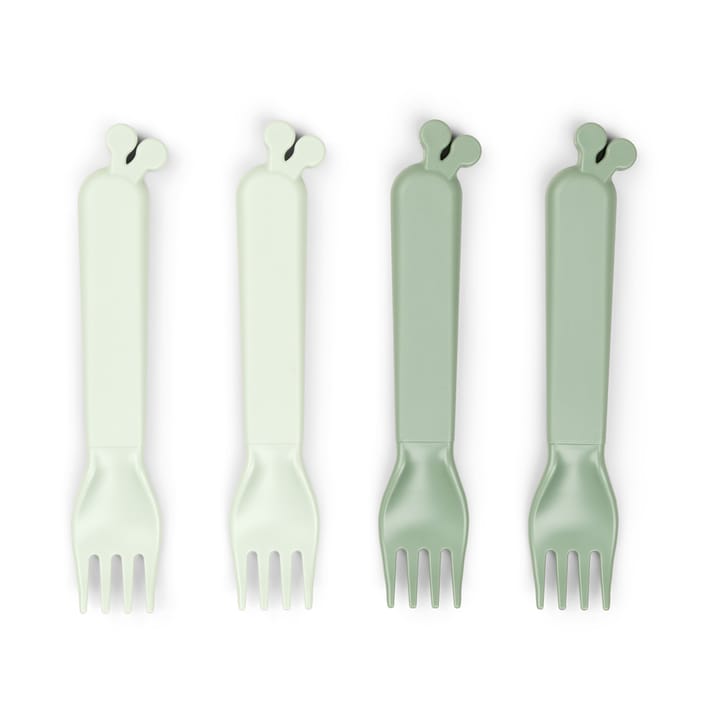 Raffi kiddish fork 4-pack, Green Done by deer