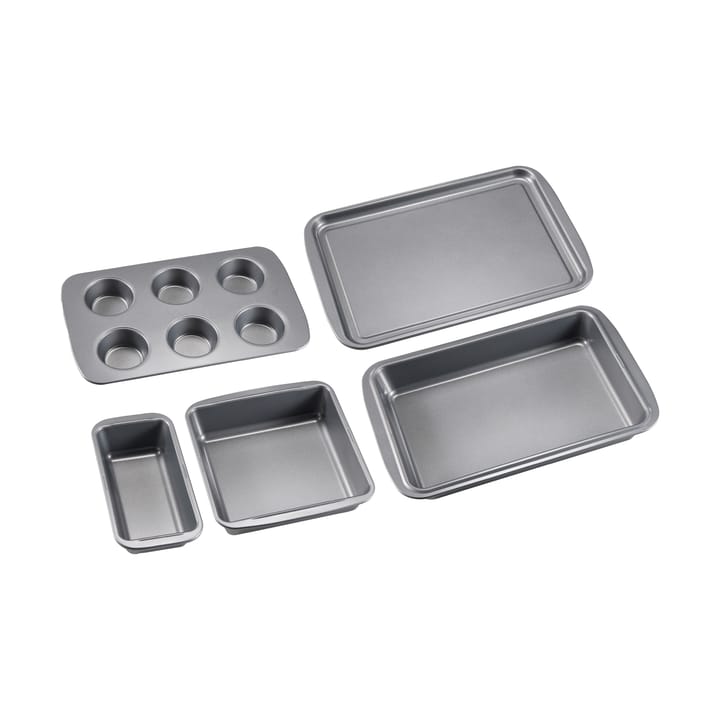 Karabo baking set 5 pieces, Grey-black Dorre