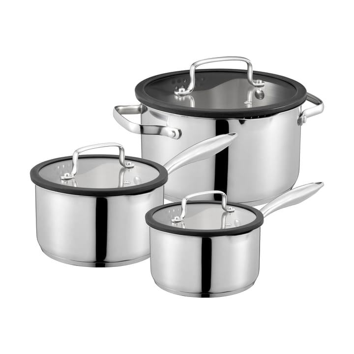 Karla saucepan set 3 pieces, Silver Dorre