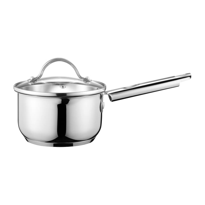 Kosmo saucepan with glass lid 18 cm, Stainless steel Dorre