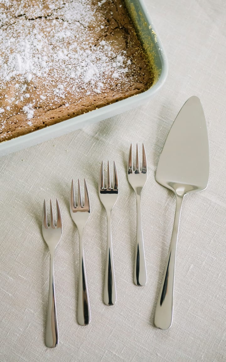 Sallie serving set - 6 cake fork & cake slice, Stainless steel Dorre