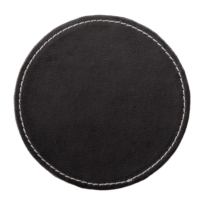 Visby coaster Ø10 cm 6-pack, Black Dorre