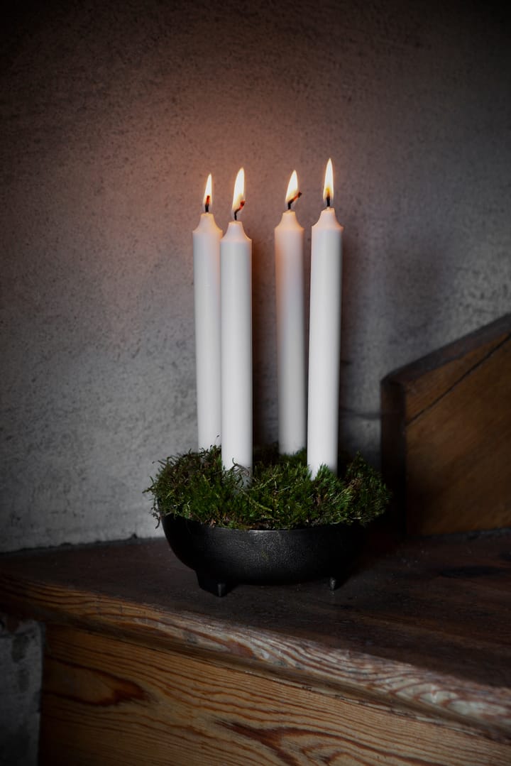 Ernst advent candle on foot Ø18 cm, Blackened aluminium ERNST