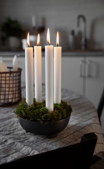 Ernst advent candle on foot Ø18 cm - Blackened aluminium - ERNST