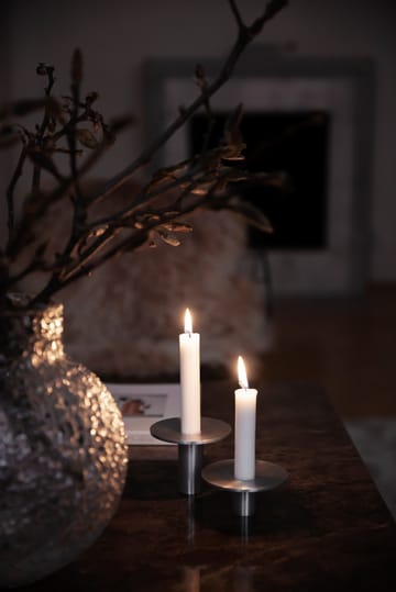 Ernst candle holder brushed aluminum Ø9.2 cm - 4 cm - ERNST