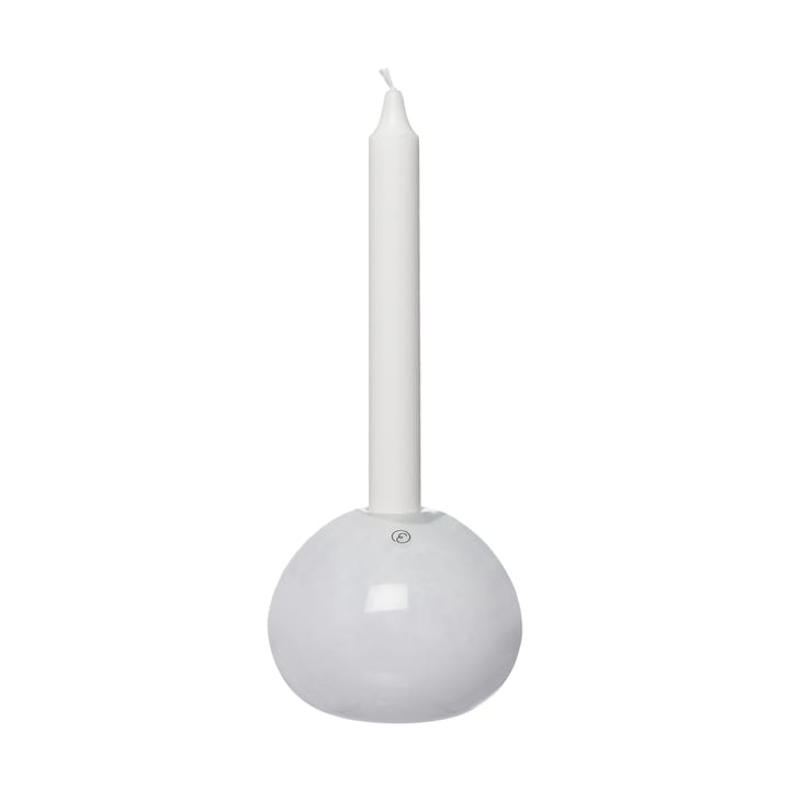 Ernst candle holder glass Ø11 cm, White ERNST