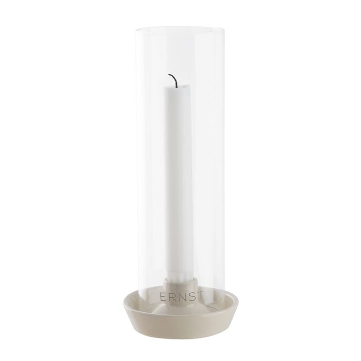 Ernst candle sticks glass cylinder, White ERNST