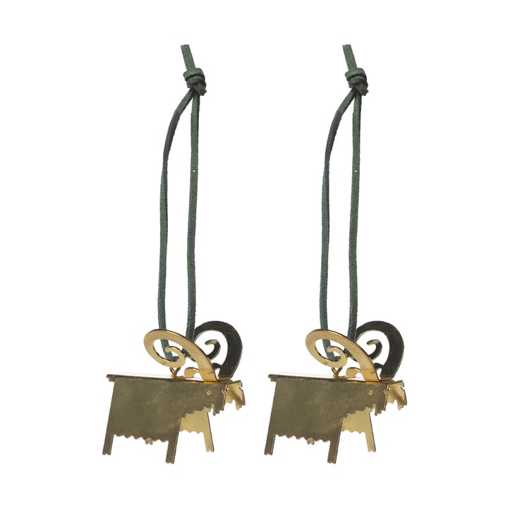 Ernst Christmas ornaments goat 2-pack, Brass 5 cm ERNST