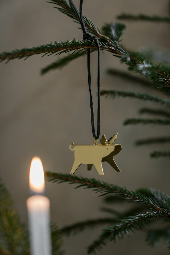 Ernst Christmas ornaments pig 2-pack, Brass 5 cm ERNST