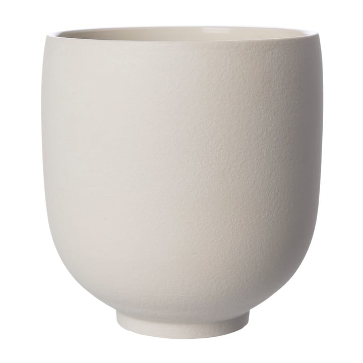 Ernst flower pot on foot natural white - H21 cm Ø20 cm - ERNST